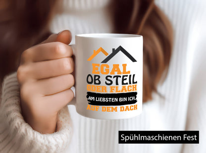 Dachdecker Spruch | Beruf Tasse lustiger Geschenk Arbeit Kollegen Büro