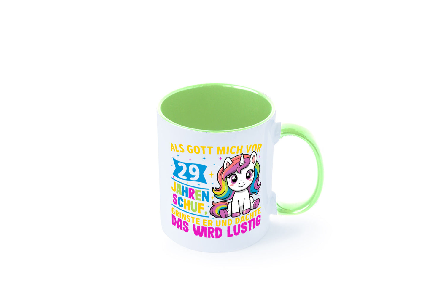 29. Geburtstag | Als Gott mich schuf 40 Jahre v2 Humor Geschenkidee Tasse