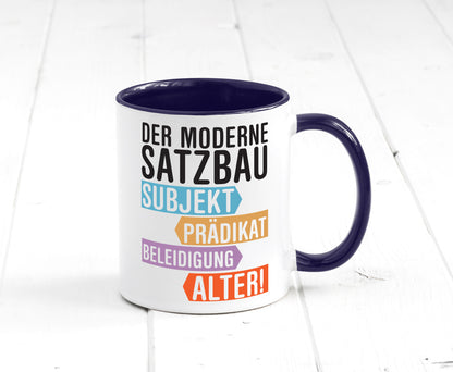 Moderner Satzbau | Lehrer Lehrerin Kollege lustig Arbeit Kollegen Büro Geschenk