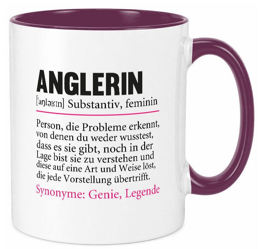 Anglerin | Spruch Angeln Fischerin Beruf Humor Arbeit Kollegen Büro