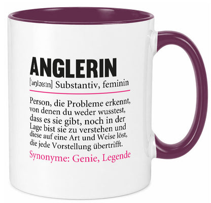 Anglerin | Spruch Angeln Fischerin Beruf Humor Arbeit Kollegen Büro