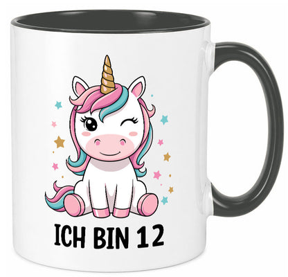 12. Geburtstag | 12 Jahre Einhorn Mädchen lustig Geschenkidee Geschenk Tasse