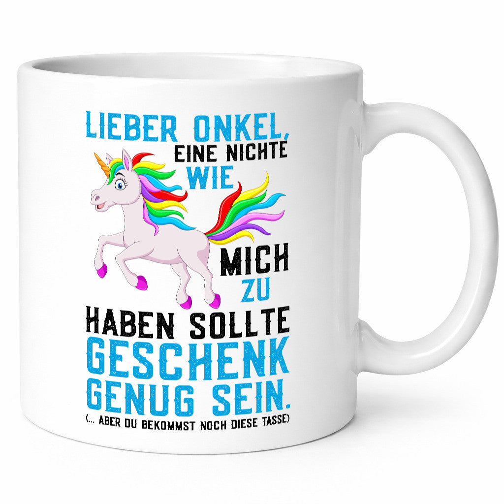 Eine Nichte wie mich | Onkel Einhorn-Comic Regenbogen Geschenk Humor