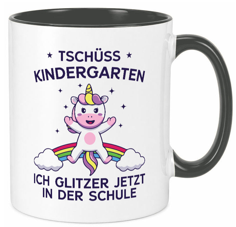 Kindergarten, jetzt Schule | Einhorn Geschenk Humor Geschenkidee lustiger Tasse