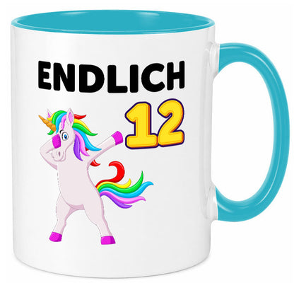 12. Geburtstag | endlich 12 Jahre Einhorn Mädchen lustig Geschenkidee Geschenk