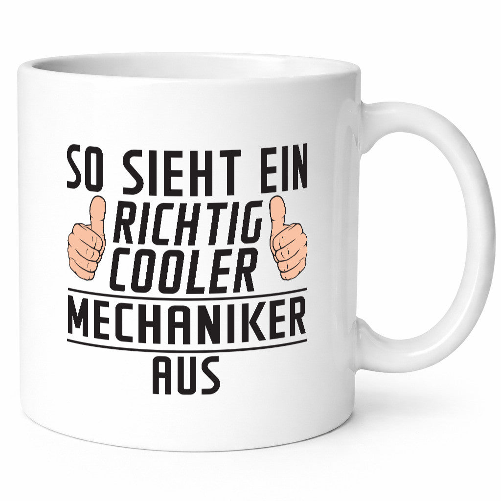 Richtig Cooler Mechaniker | KFZ Werkstatt Humor Geschenkidee Tasse