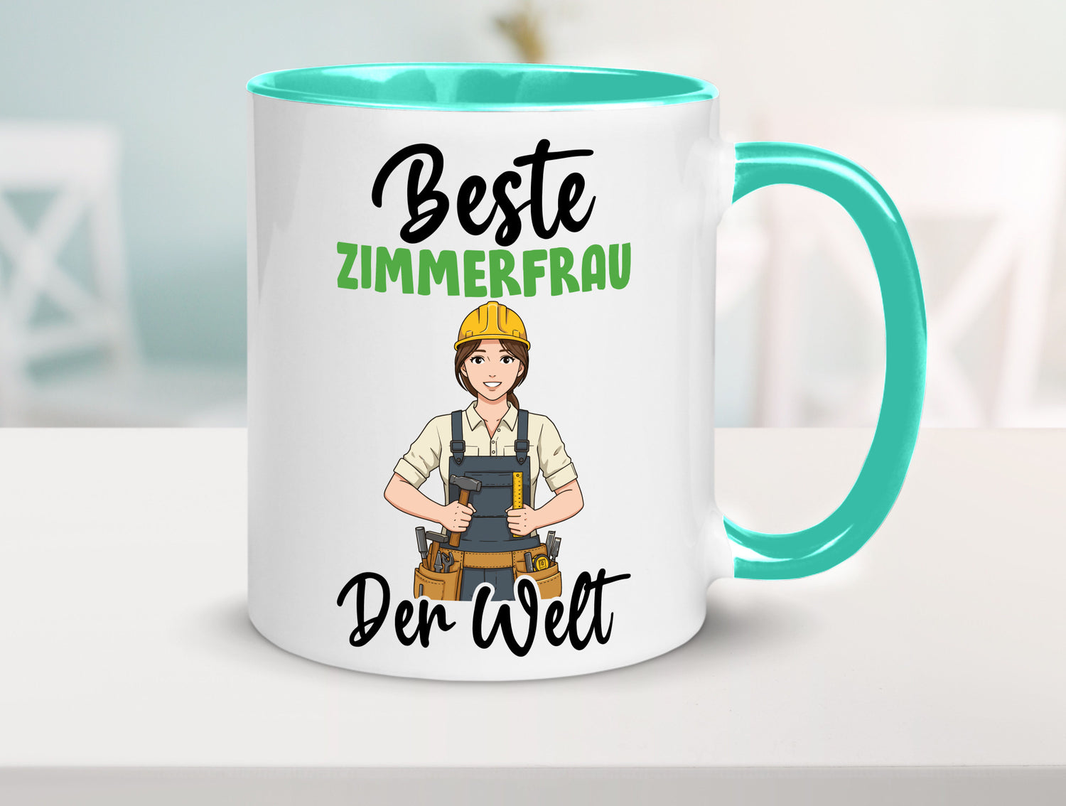 Beste Zimmerfrau| Holzbau | Handwerkerin v2 Geschenk Humor Geschenkidee