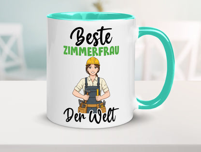 Beste Zimmerfrau| Holzbau | Handwerkerin v2 Geschenk Humor Geschenkidee