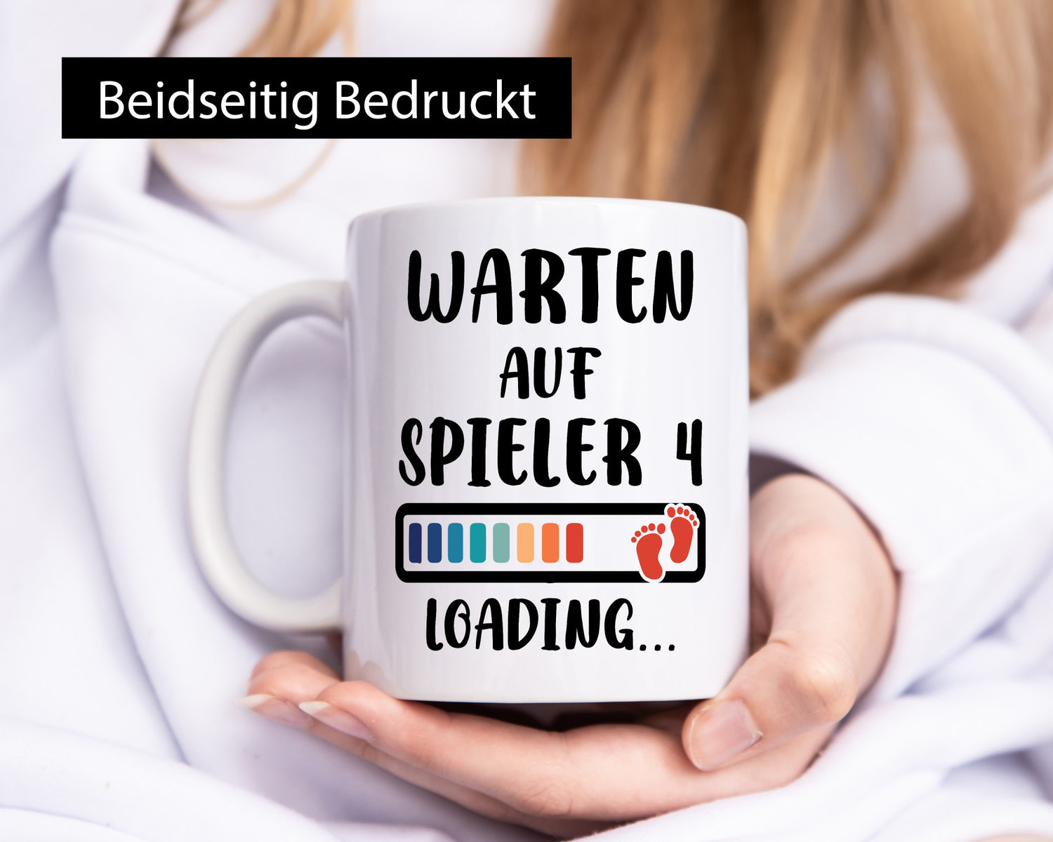 Warten auf Spieler 4 | Ankündigung Schwangerschaft lustig Humor Geschenkidee