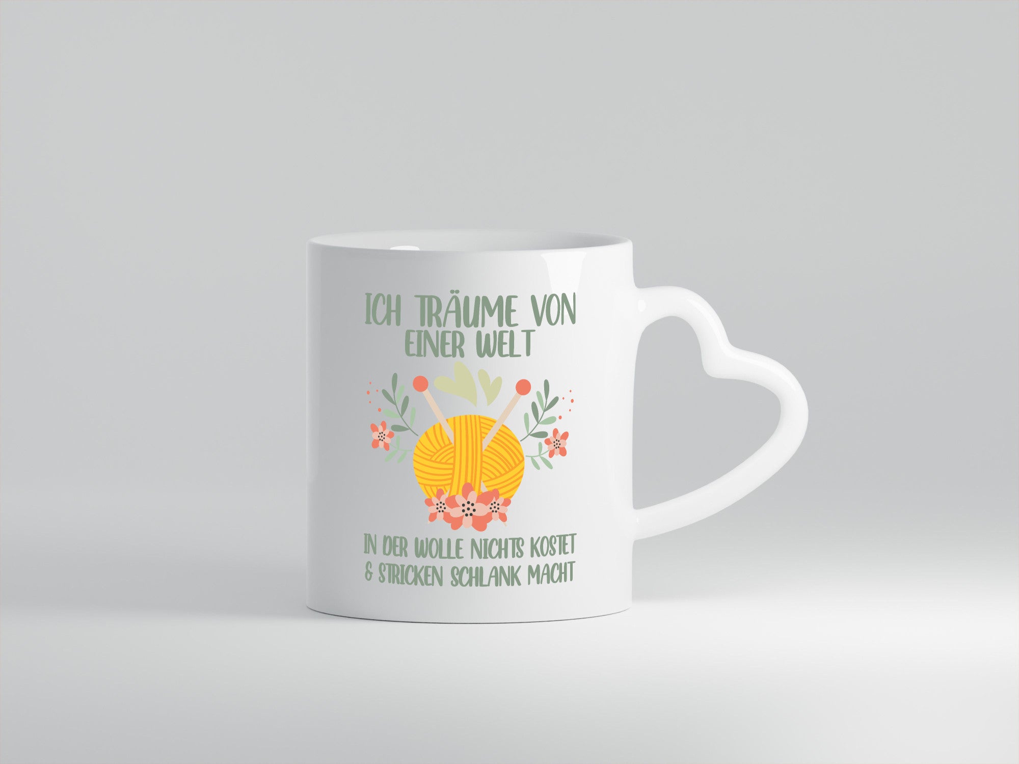 Träume von Wolle die nichts kostet | Wollknäuel Blümchen Geschenk Humor