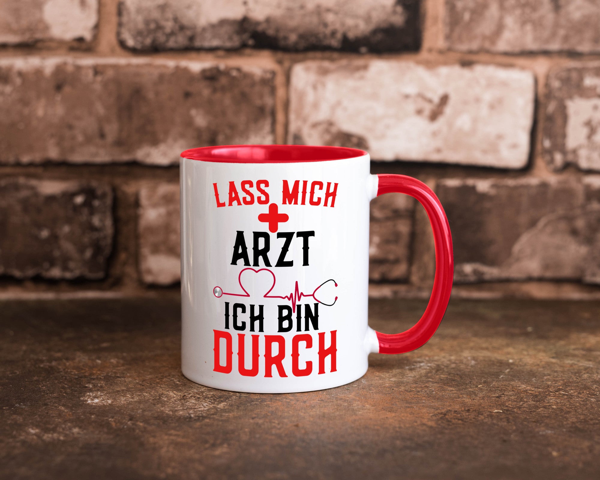 Arzt | Lass mich durch Herz Doktor Krankenhaus Puls Humor Geschenkidee Tasse