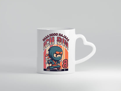 8. Geburtstag | Ninja Junge 8 Jahre lustiger Spruch Geschenk Geschenkidee Tasse