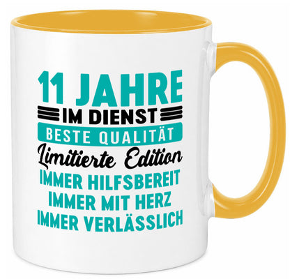 11 Jahre im Dienst | Jubiläum Arbeit v5 lustig Kollegen Büro Geschenk Tasse