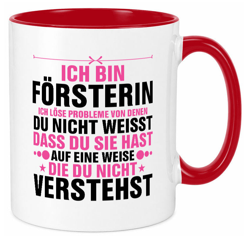 Löse Probleme: Försterin | Forst Arbeit lustiger Spruch Geschenk Kollegen Büro
