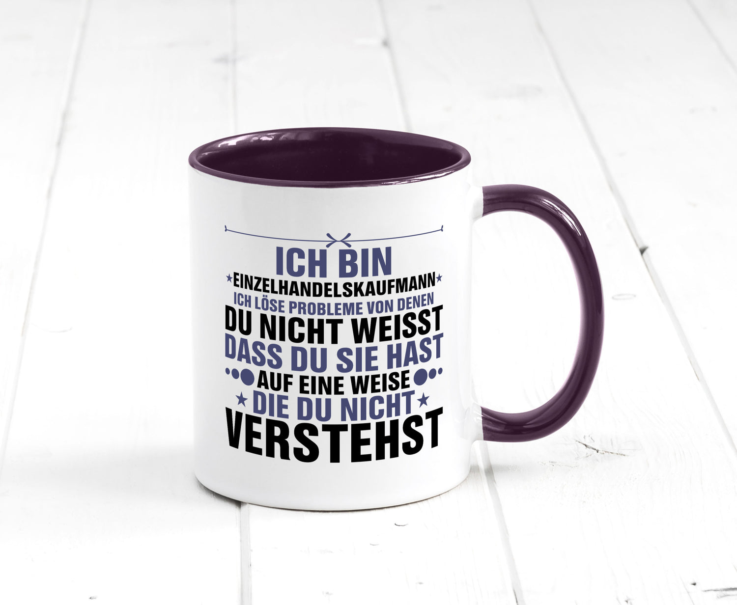 Löse Probleme: Einzelhandelskaufmann | Einzelhandel v2 Humor Geschenkidee Tasse