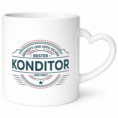 Geprüft und sicher: Konditor | Konditorei lustig Humor Geschenkidee Geschenk