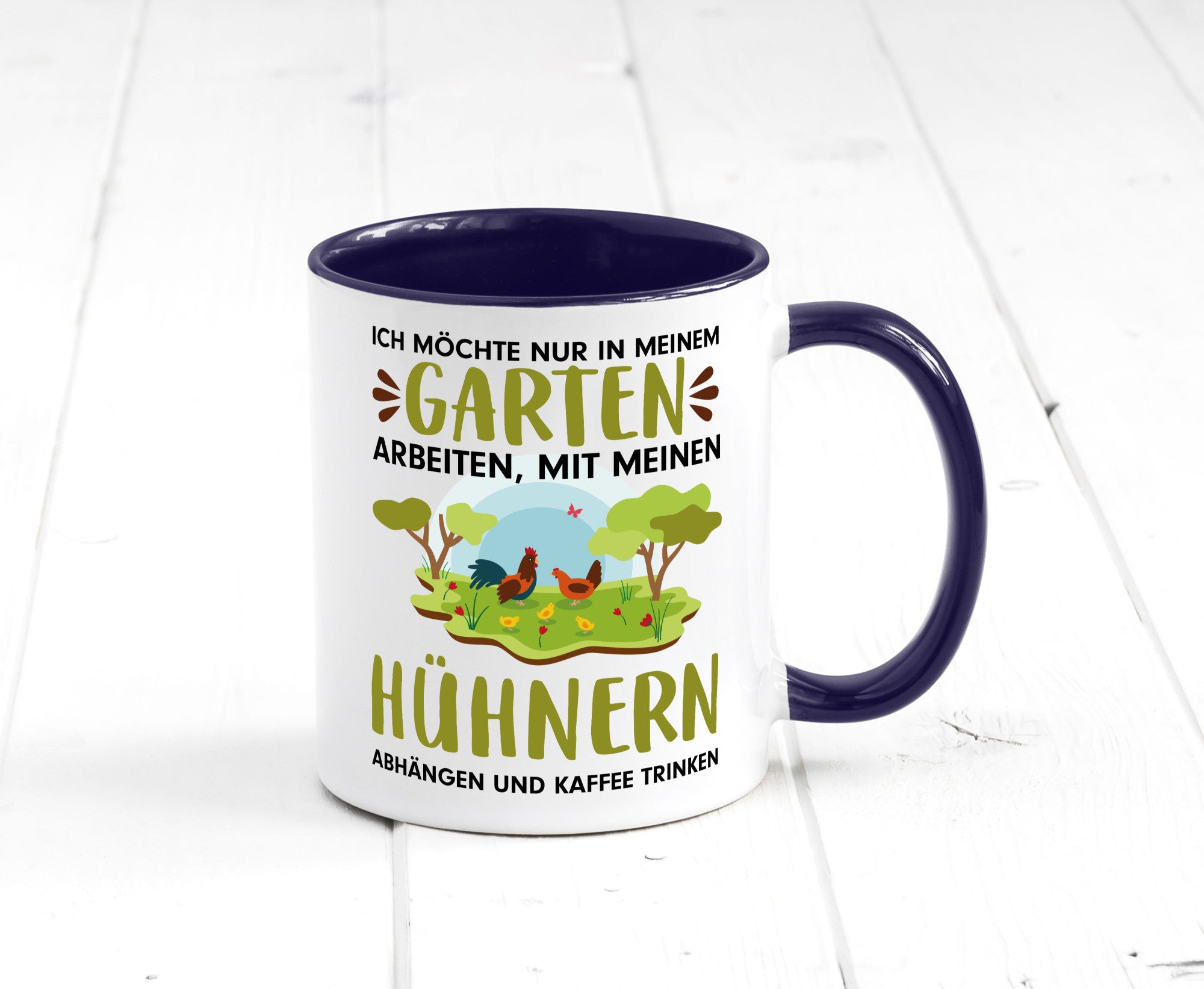 Garten Hühner | Gartenarbeit Tasse Bauernhof Spruch lustiger Geschenk Arbeit