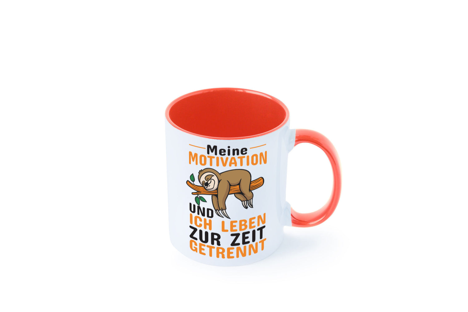 Keine Motivation | Faultier Tasse Büro Humor faul Geschenk Arbeit Kollegen