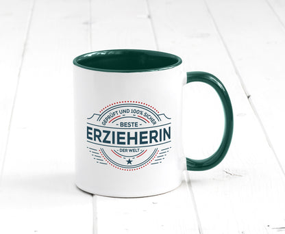 Geprüft und sicher: Erzieherin | Pädagogin Schule Geschenk Humor Geschenkidee