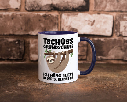 Tschüss Grundschule ich häng jetzt in der 5. Klasse ab Humor Geschenkidee Tasse