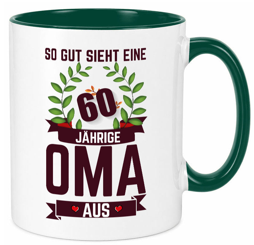 60. Geburtstag | 60 Jährige Oma Großmutter Geschenk Familie Geschenkidee Tasse