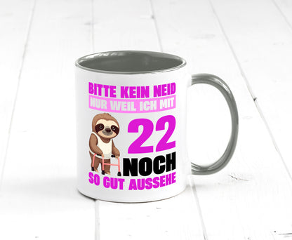 22. Geburtstag | Bitte kein neid Faultier 22 Jahre lustig Geschenkidee Geschenk