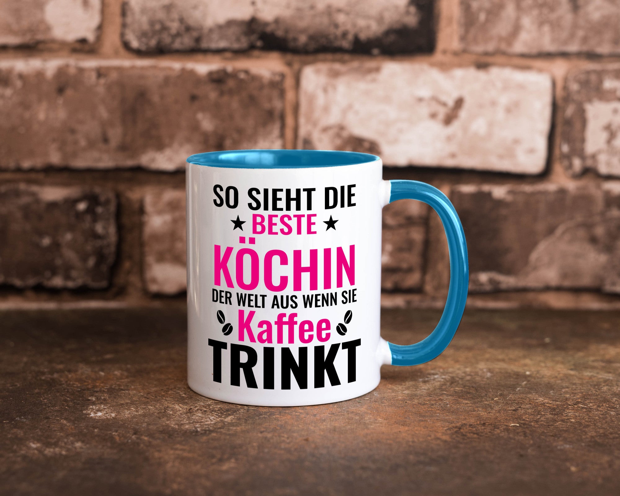 Kaffee trinkt: Köchin | Chefköchin Chefkoch Humor Arbeit Kollegen Büro