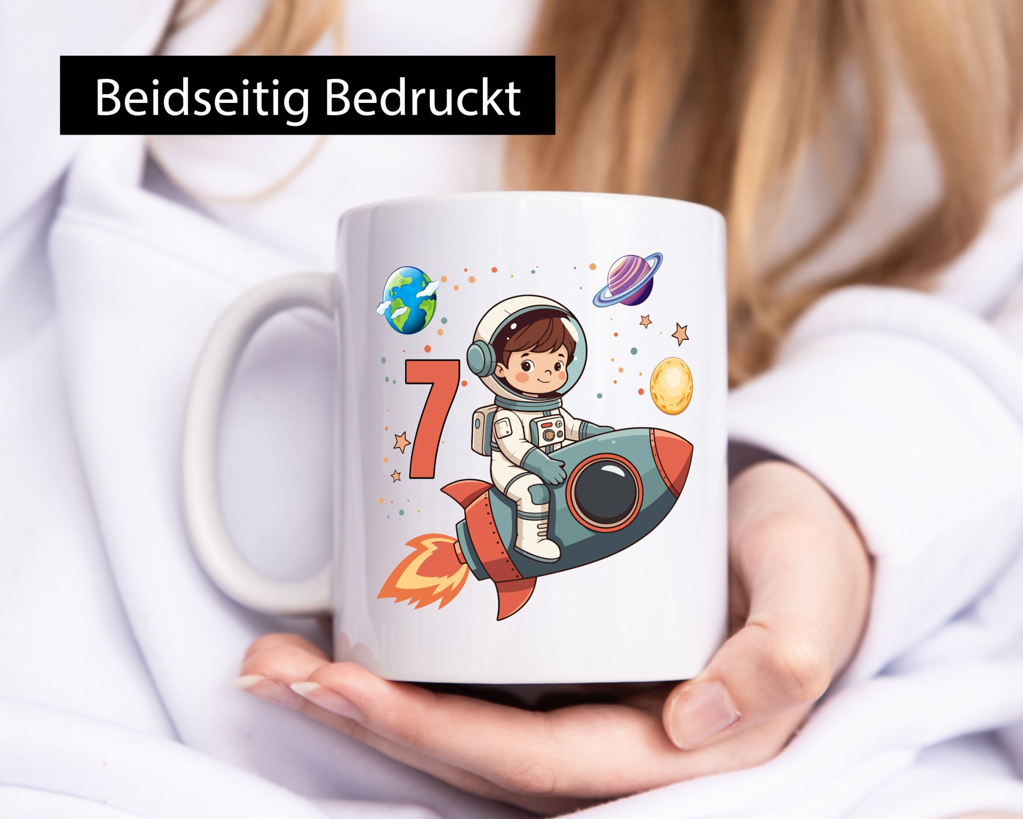 7. Geburtstag | 7 Jahre Astronaut Weltraum Geschenk Geschenkidee lustiger