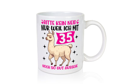 35. Geburtstag | 35 Jahre Lama gut aussehen lustig Geschenkidee Geschenk Tasse