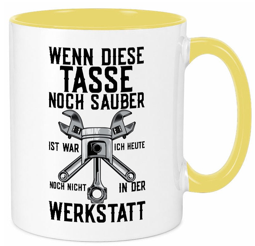 Werkstatt | KFZ Mechaniker Auto Werkzeug Zahnrad lustiger Spruch Geschenk Humor Tasse