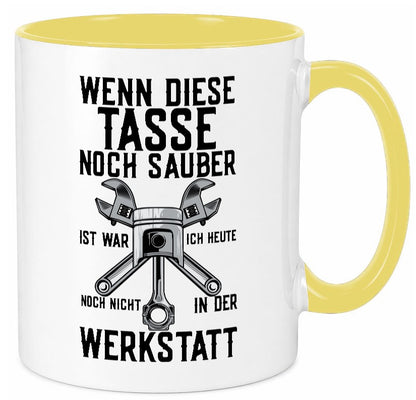 Werkstatt | KFZ Mechaniker Auto Werkzeug Zahnrad lustiger Spruch Geschenk Humor Tasse