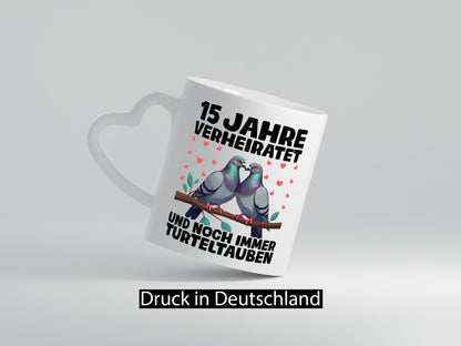 15 Jahre verheiratet | Turteltauben Ehe Ehepaar Geschenk Humor Geschenkidee