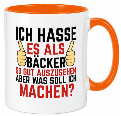 Als Bäcker so gut auszusehen | Bäckerrei Geschenk Humor Geschenkidee lustiger Tasse