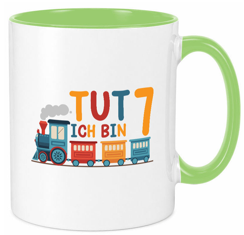 7. Geburtstag | 7 Jahre Eisenbahn Zug junge Humor Geschenkidee Tasse