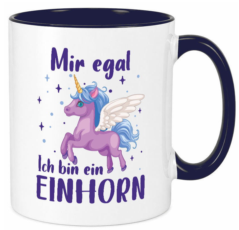 Mir egal, ich bin ein Einhorn | lustig Humor Geschenkidee Geschenk Tasse