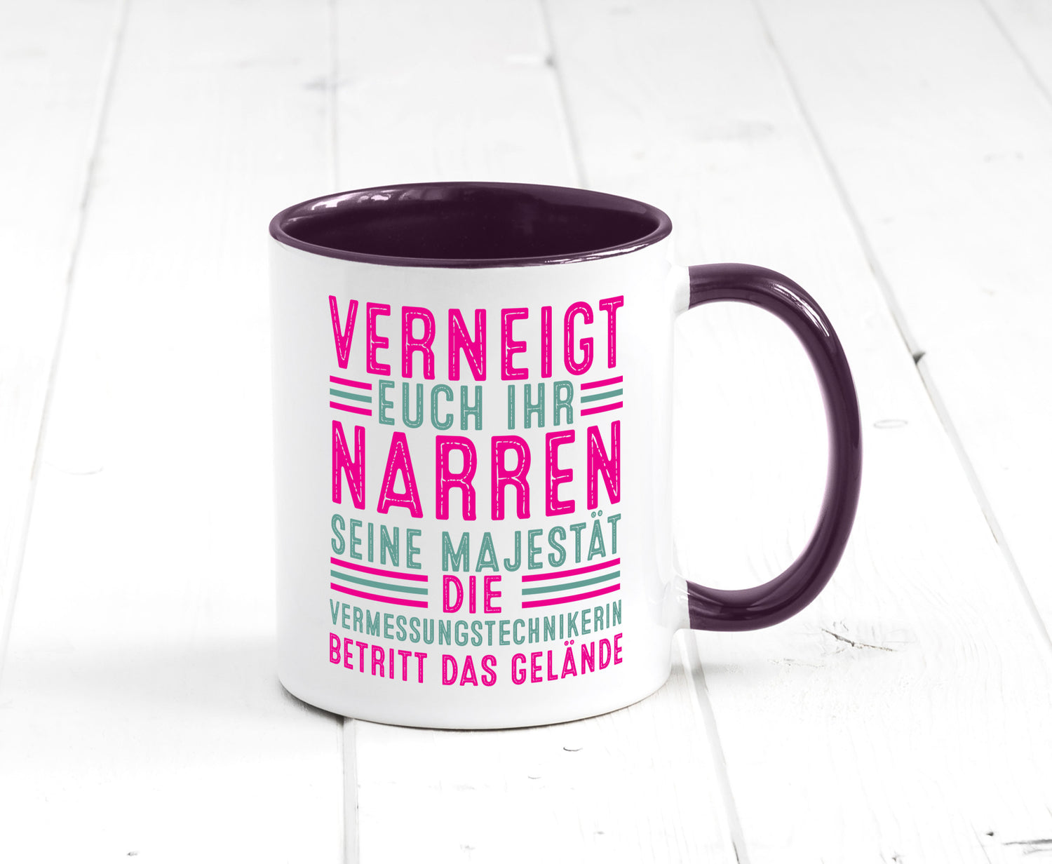 Verneigt euch: Vermessungstechnikerin | Techniker Humor Geschenkidee Tasse