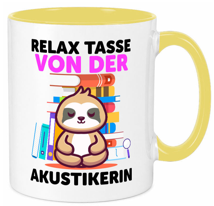 Relax Tasse: Akustikerin | Akustik Hörgeräteakustik Geschenk Humor Geschenkidee