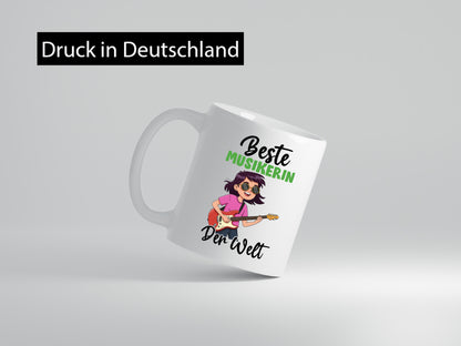 Beste Musikerin | Musik Musikantin v2 Geschenkidee Humor Tasse