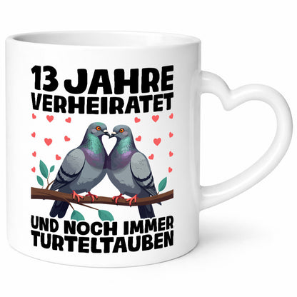 13 Jahre verheiratet | Turteltauben Ehe Ehepaar lustig Humor Geschenkidee