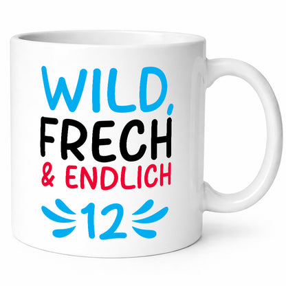12. Geburtstag | 12 Jahre Wild &amp; Frech lustiger Spruch Geschenk Geschenkidee