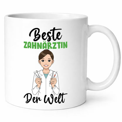 Beste Zahnärztin | Zahnmedizin Beruf v2 Humor Arbeit Kollegen Büro Geschenkidee