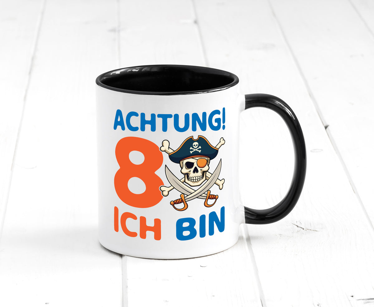 8. Geburtstag | 8 Jahre Pirat Geschenk Geschenkidee lustiger Spruch Tasse