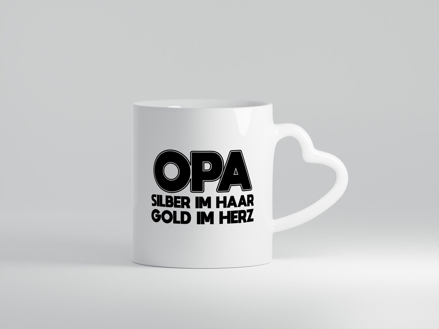 Opa silber im Haar, Gold Herz | Ffrisur Haarfarbe lustiger Spruch Geschenk