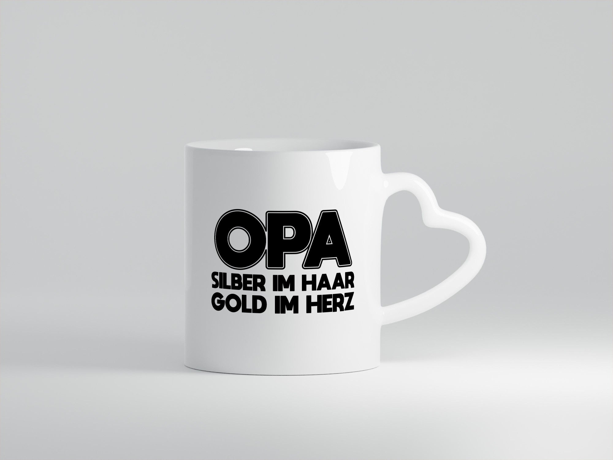 Opa silber im Haar, Gold Herz | Ffrisur Haarfarbe lustiger Spruch Geschenk