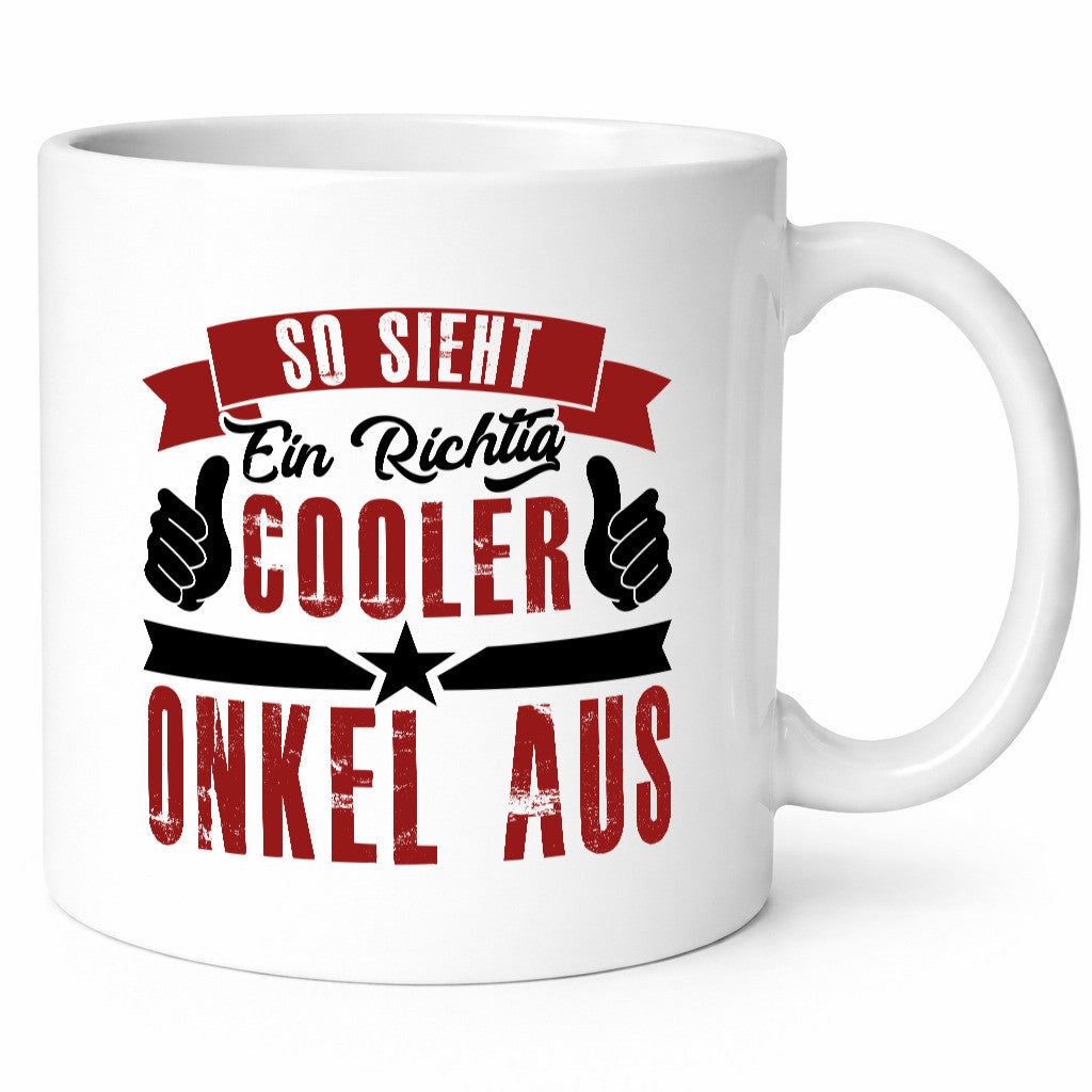 So sieht ein richtig cooler Onkel aus | lustig Humor Geschenkidee Geschenk Tasse