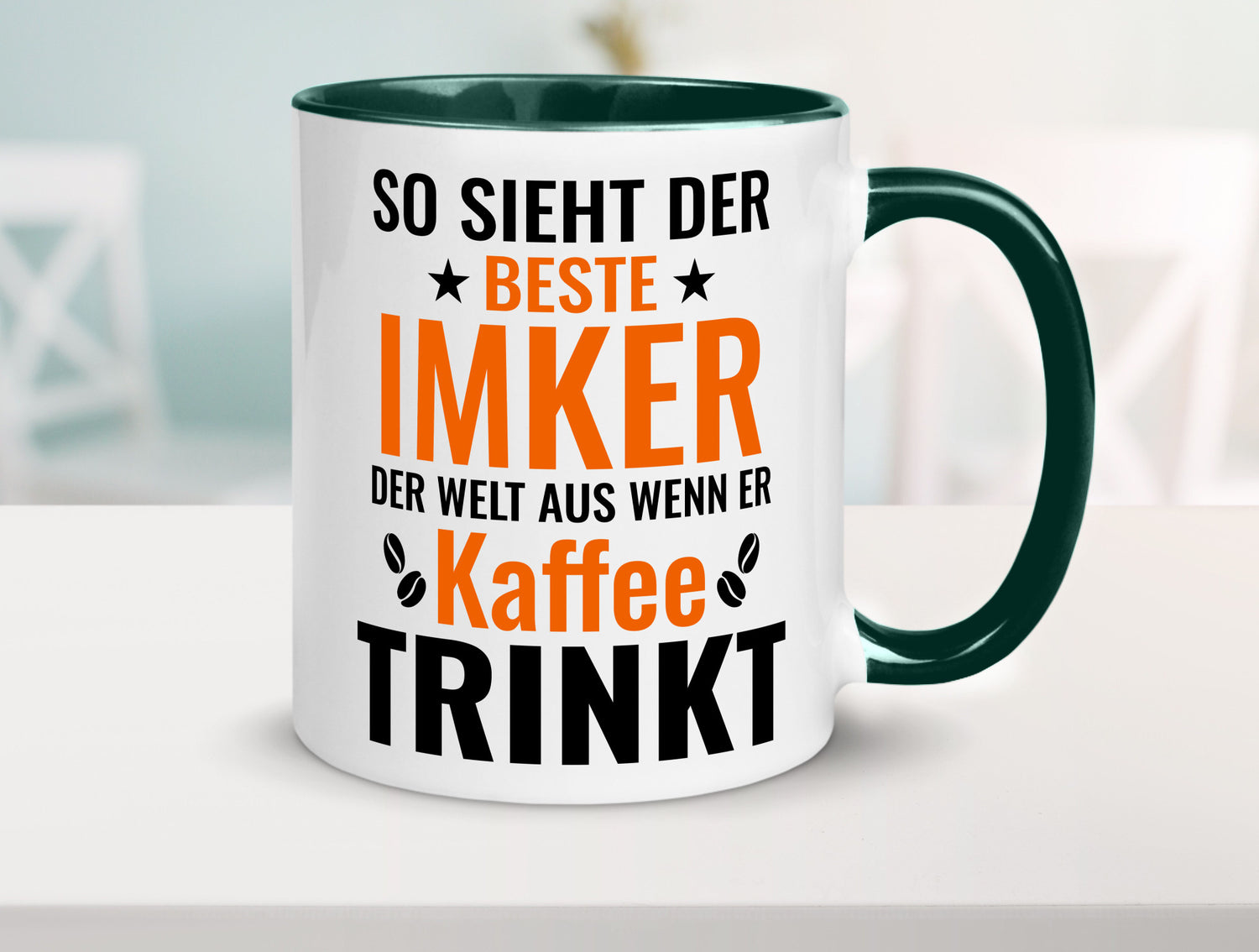 Kaffee trinkt: Imker | Imkerei lustiger Spruch Geschenk Humor Geschenkidee Tasse