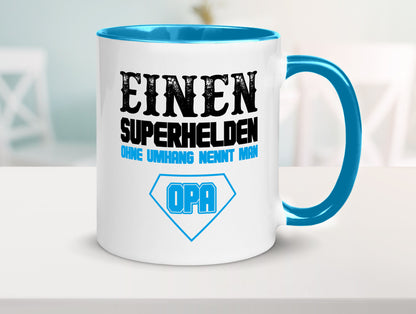 Superheld Opa Geschenk Familie Geschenkidee lustiger Spruch Tasse