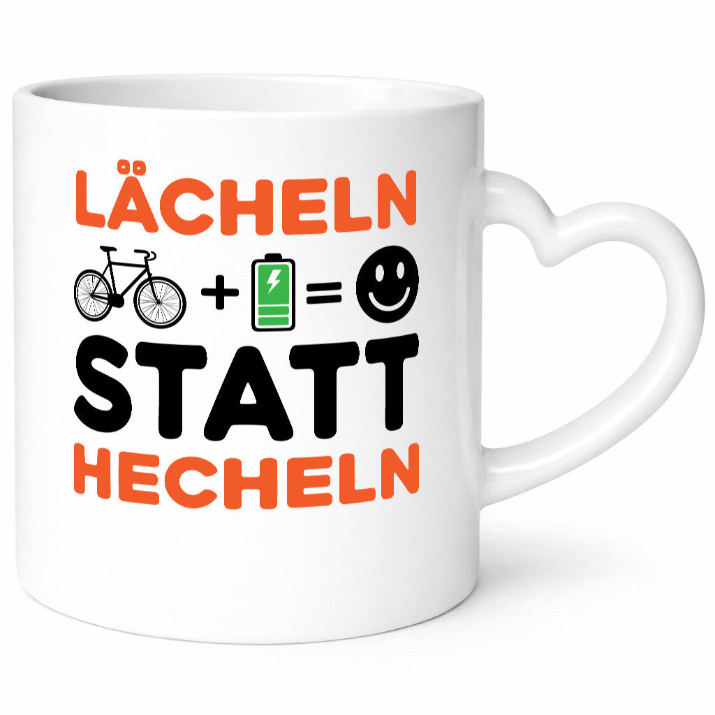Lächeln statt hecheln | Radfahrer E-Bike Geschenk Humor Geschenkidee lustiger