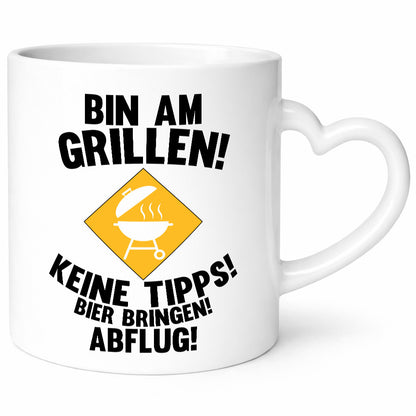Bin am Grillen | Bier bringen und Abflug Grillmeister Geschenk Humor