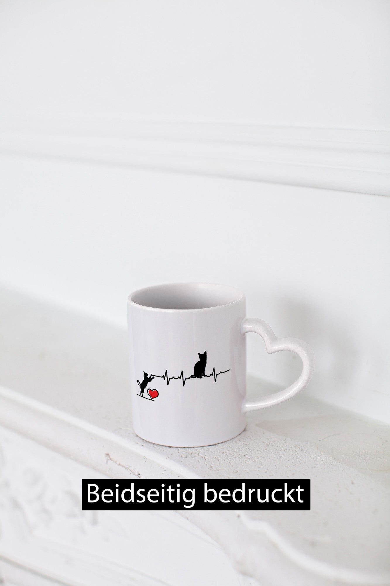 Katzen | Herz Herzschlag Humor Tierliebhaber Geschenkidee Tasse
